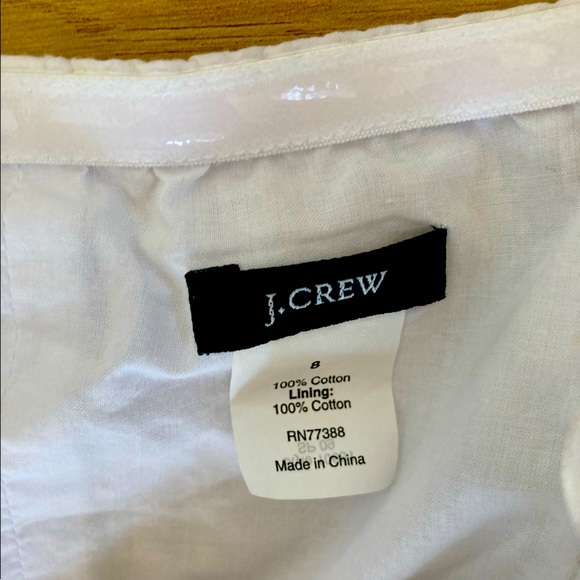 J. Crew Women’s White Cotton Dress, Halter Neck,  Size 8 - Picture 3 of 5